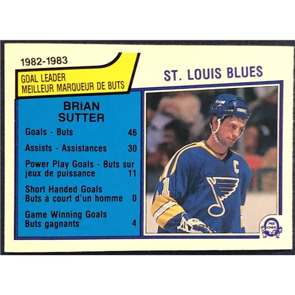 1983-84 O-PEE-CHEE NHL BRIAN SUTTER