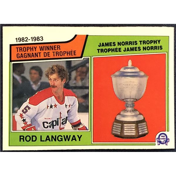 1983-84 O-PEE-CHEE NHL ROD LANGWAY (HOF)