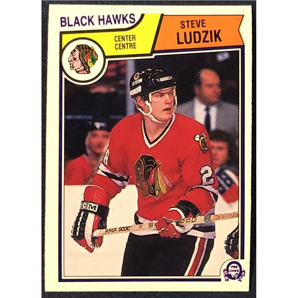 1983-84 O-PEE-CHEE NHL STEVE LUDZIK ROOKIE CARD