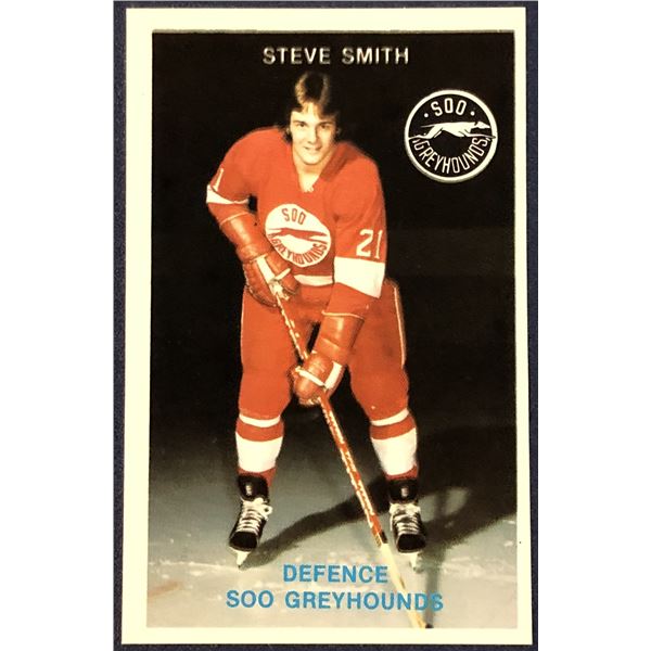 1981-82 OHL SOO GREYHOUNDS POLICE CARD - STEVE SMITH