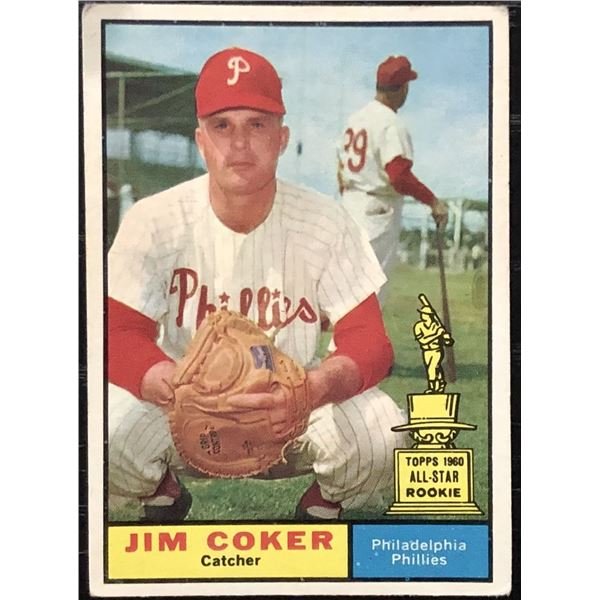 1961 TOPPS JIM COKER ROOKIE CARD