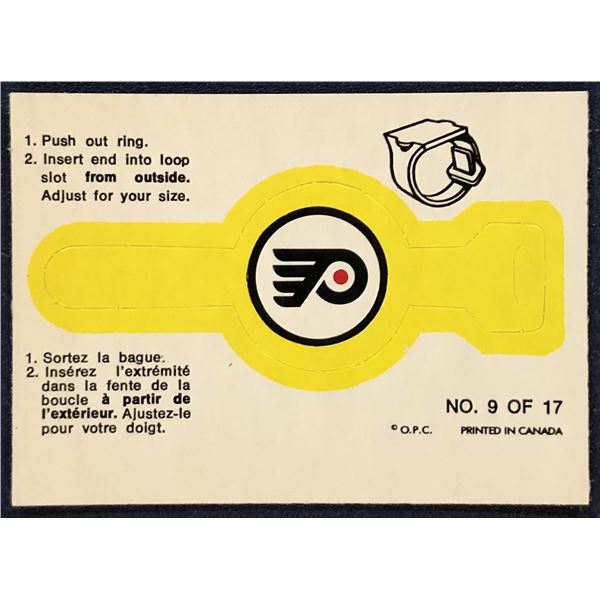 1973-73 O-PEE-CHEE NHL INSERT RING - PHILADELPHIA FLYERS
