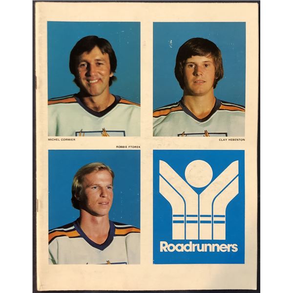 1976-77 WHA GAME PROGRAM - PHOENIX ROADRUNNERS vs CINCINNATI STINGERS