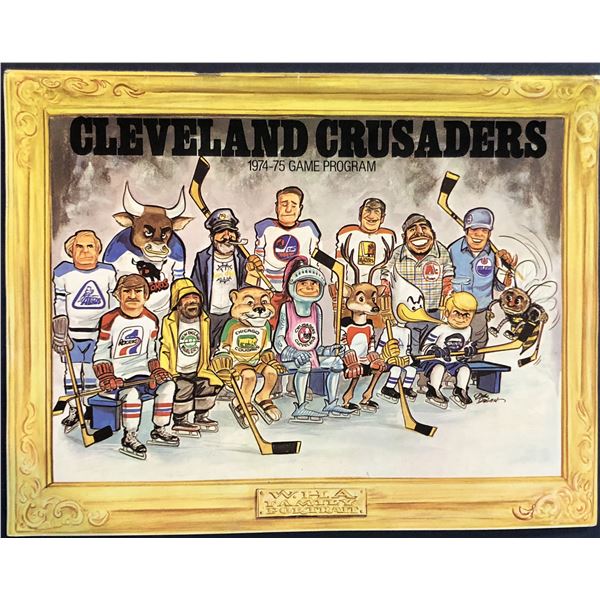 1974-75 WHA GAME PROGRAM - CLEVELAND CRUSADERS vs CHICAGO COUGARS