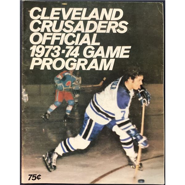 1973-74 WHA GAME PROGRAM - CLEVELAND CRUSADERS vs QUEBEC NORDIQUES