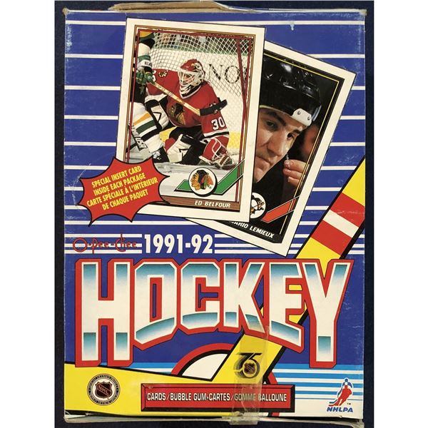 1991-92 O-PEE-CHEE NHL WAX BOX