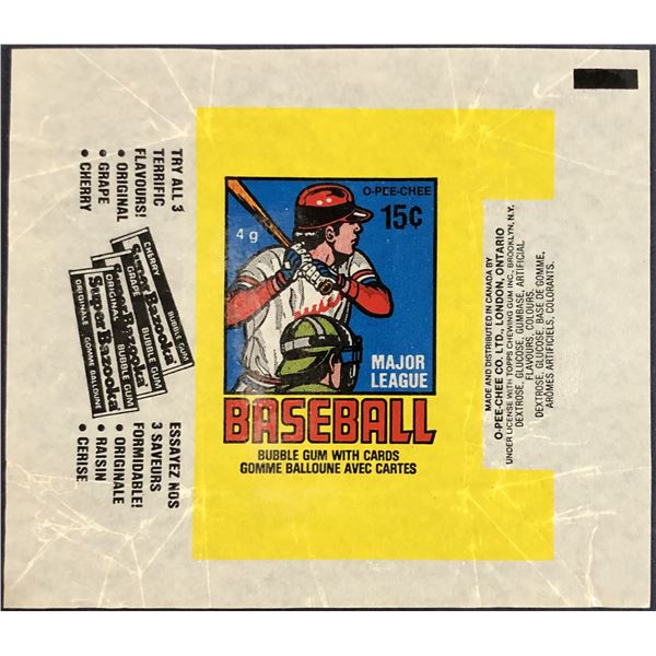 1979 O-PEE-CHEE BASEBALL WRAPPER