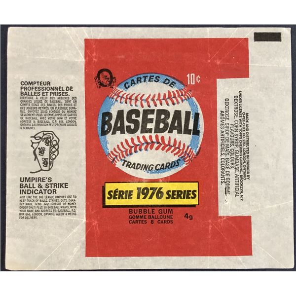 1976 O-PEE-CHEE BASEBALL WRAPPER