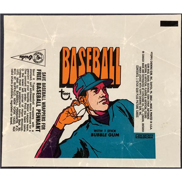 1972 TOPPS BASEBALL WRAPPER