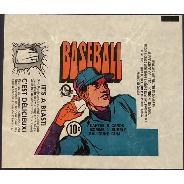 1972 O-PEE-CHEE BASEBALL WRAPPER
