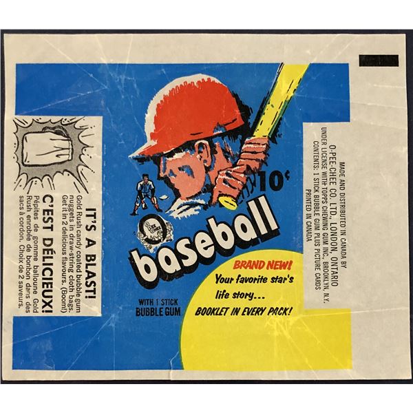 1971 O-PEE-CHEE BASEBALL WRAPPER