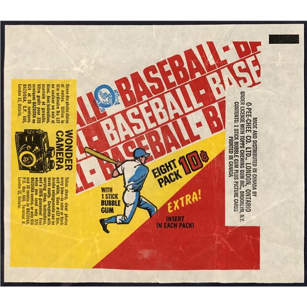 1970 O-PEE-CHEE BASEBALL WRAPPER