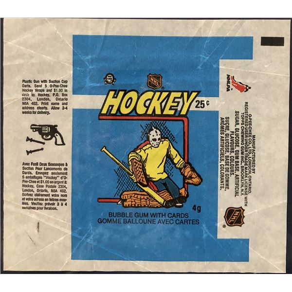 1982-83 O-PEE-CHEE NHL HOCKEY WRAPPER