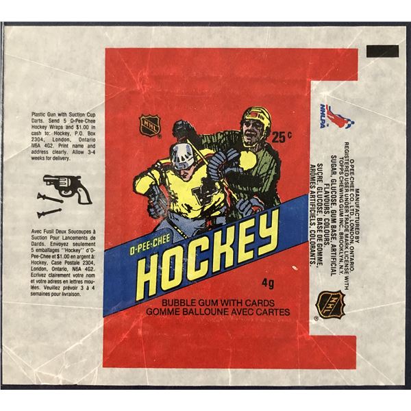 1981-82 O-PEE-CHEE NHL HOCKEY WRAPPER