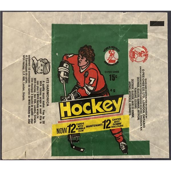 1977-78 O-PEE-CHEE WHA HOCKEY WRAPPER