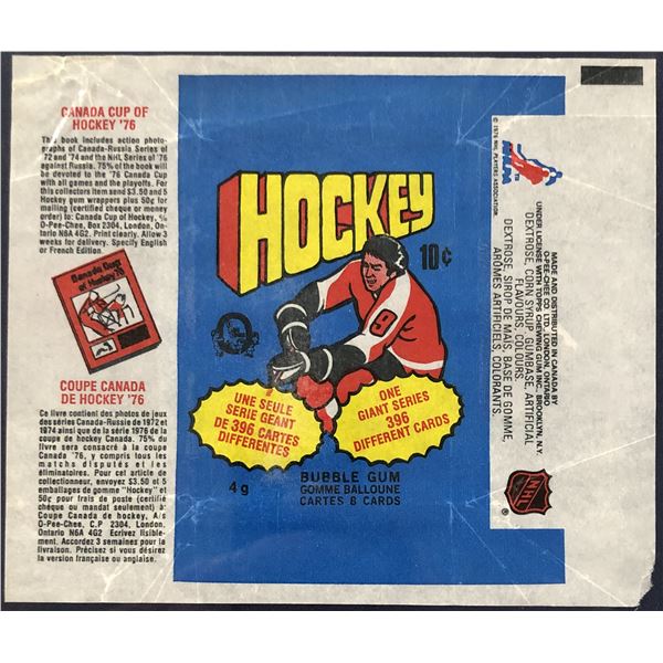 1976-77 O-PEE-CHEE NHL HOCKEY WRAPPER
