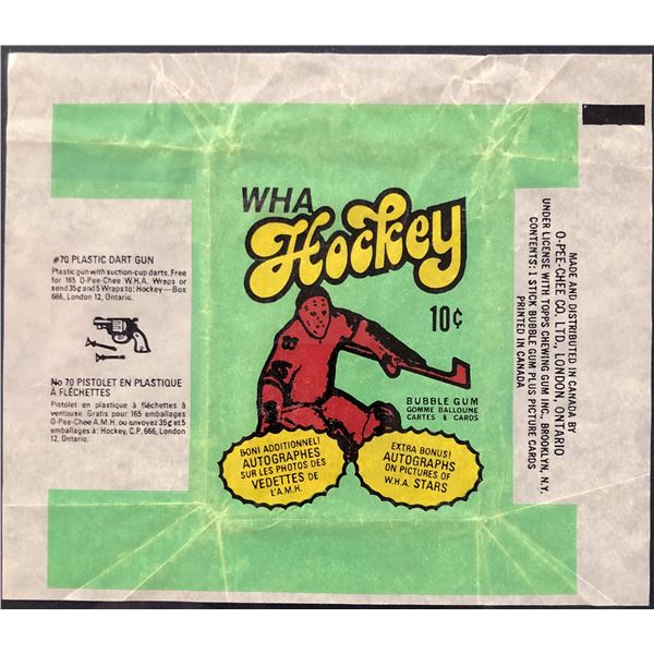 1974-75 O-PEE-CHEE WHA HOCKEY WRAPPER