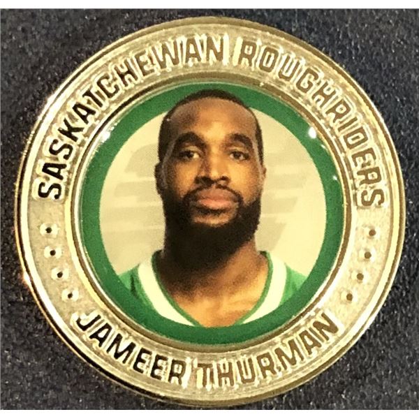 2026 SASKATCHEWAN ROUGHRIDERS GREY CUP MEDALLION - JAMEER THURMAN