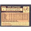 Image 2 : 1984 O-PEE-CHEE DON MATTINGLY ROOKIE CARD