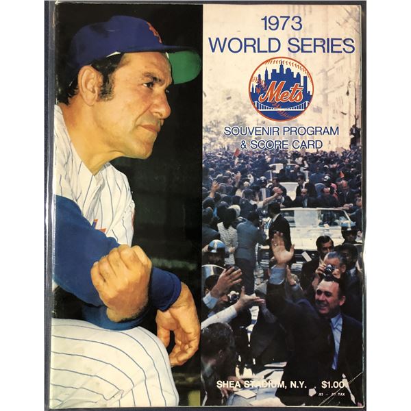 1973 MLB WORLD SERIES PROGRAM - OAKLAND vs NEW YORK METS
