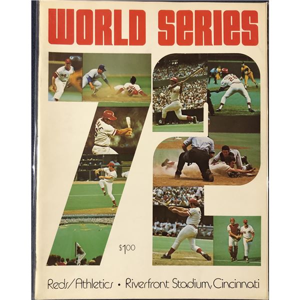 1972 MLB WORLD SERIES PROGRAM - CINCINNATI vs OAKLAND