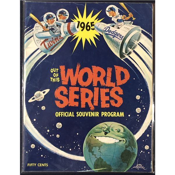 1965 MLB WORLD SERIES PROGRAM - DODGERS vs TWINS