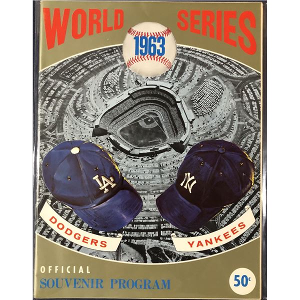 1963 MLB WORLD SERIES PROGRAM - DODGERS vs YANKEES