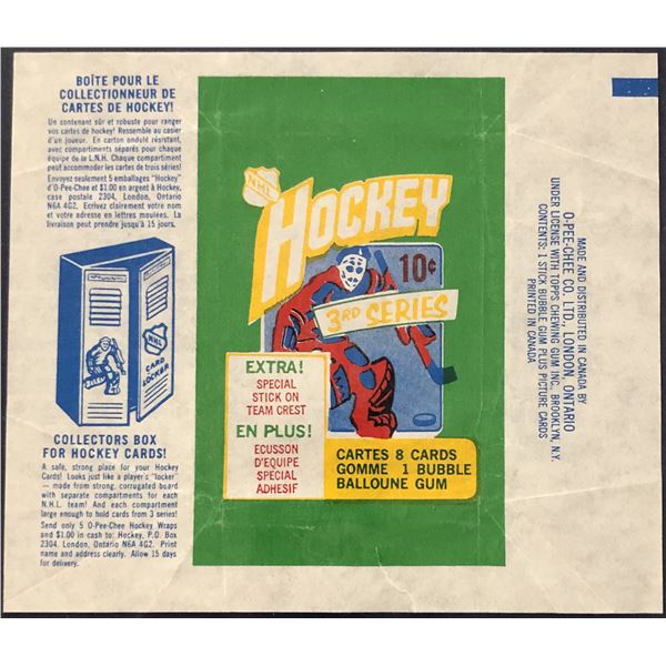 1972-73 O-PEE-CHEE NHL HOCKEY 3rd SERIES WRAPPER