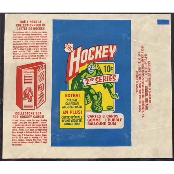 1972-73 O-PEE-CHEE NHL HOCKEY 2nd SERIES WRAPPER
