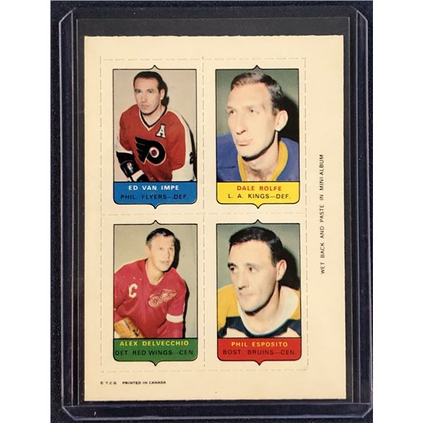 1969-70 O-PEE-CHEE NHL 4-in-1  PHIL ESPOSITO (HOF)