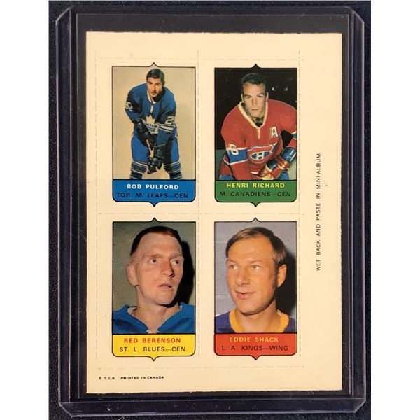 1969-70 O-PEE-CHEE NHL 4-in-1  HENRI RICHARD (HOF)