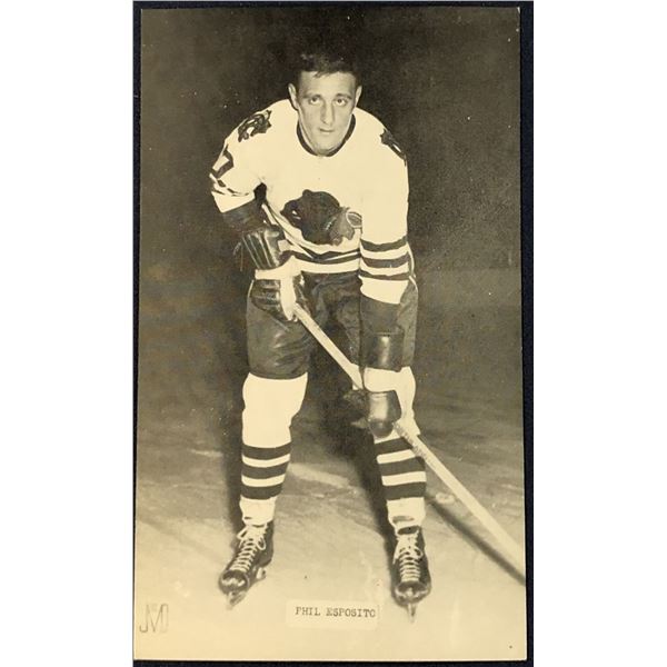1965-66 J.D. McCARTHY NHL POST CARD - PHIL ESPOSITO (HOF)