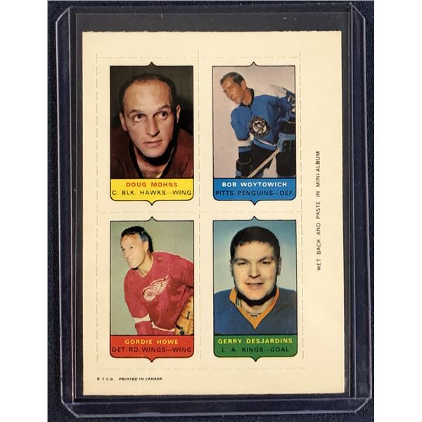1969-70 O-PEE-CHEE NHL 4-in-1  GORDIE HOWE (HOF)