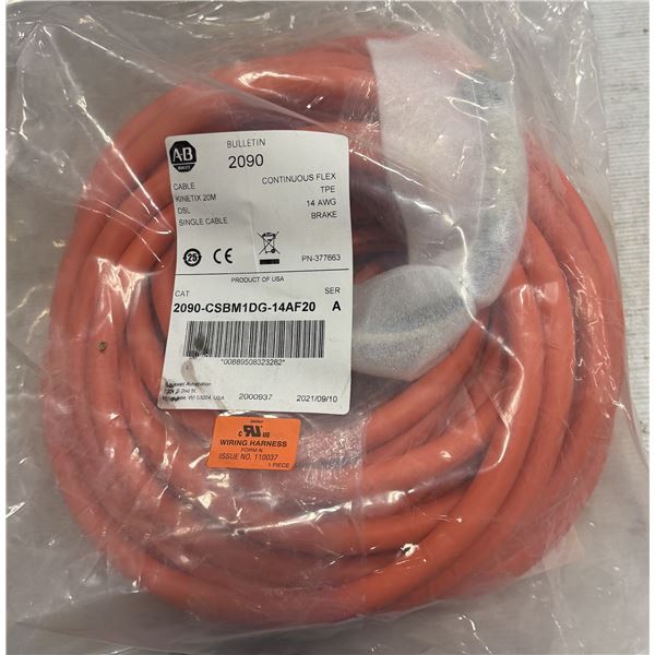 Allen Bradley #2090-CSBM1DG-14AF20 Single Cable Kinetix 20M