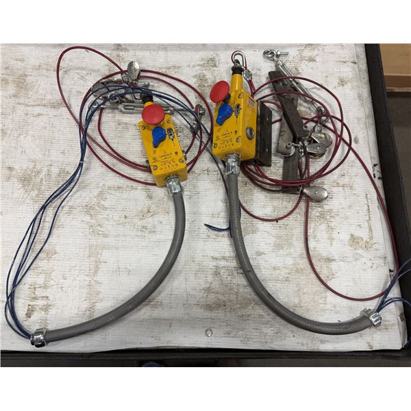 Lot of (2) Allen Bradley #440E-L13043 Guardmaster Lifeline 4 Safety Cable Pull Switches