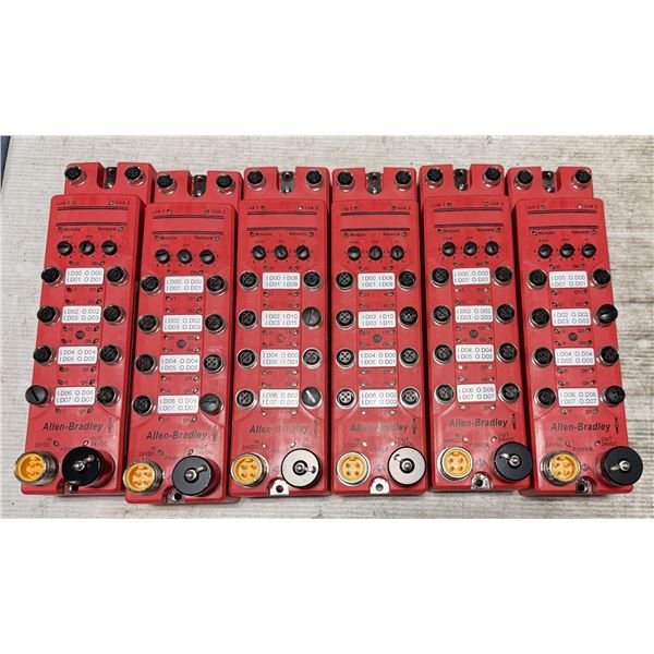 Lot of (6) Allen Bradley #1732ES-IB8XOBV4 Armor Block Guard I/O Input/Output Modules