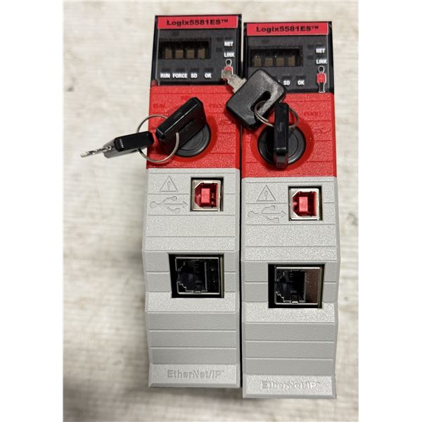 (2) Allen Bradley #1756-L81ES Guard Logix 5580 Controllers