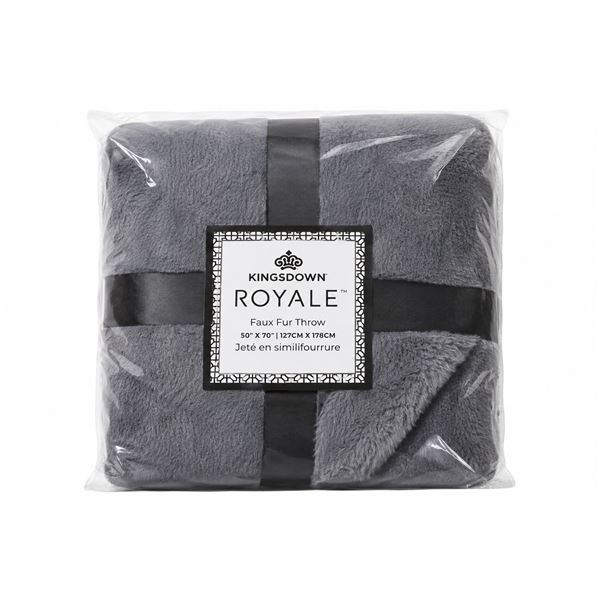 Kingsdown Royale Faux Fur Throw (Blue) Size- 50" X 70" (127cm X 178cm)