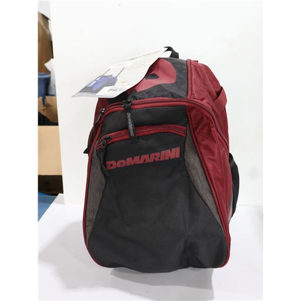 DEMARINI GEAR BACKPACK (BLACK/BURGANDY)