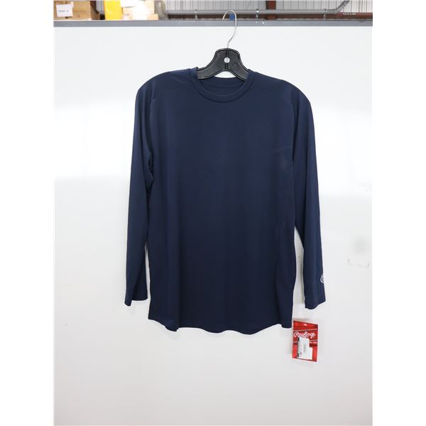 RAWLINGS LONG-SLEEVE NAYY SHIRT (1-MEDIUM 1-SMALL 1-YXL 2-YL)