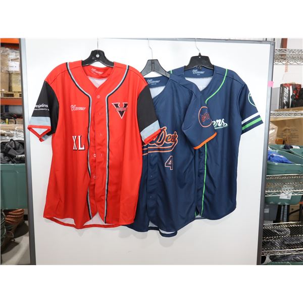 LOT OF 5 ASSORTED BASEBALL/SOFTBALL T-SHIRTS