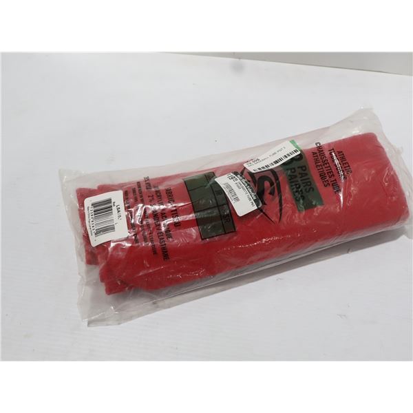 LOUISVIILLE SLUGGER 3-PACK TUBE SOCKS SIZE:L (RED)