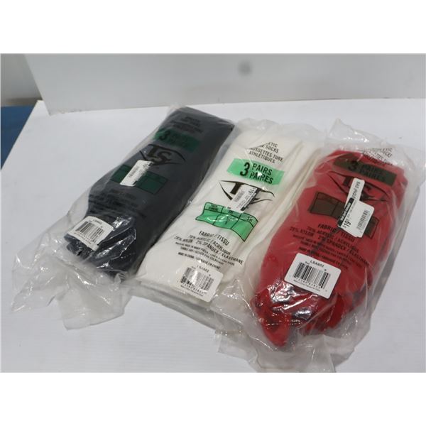 LOUISVIILLE SLUGGER 3-PACK TUBE SOCKS SIZE:M (VARIOUS COLOURS)
