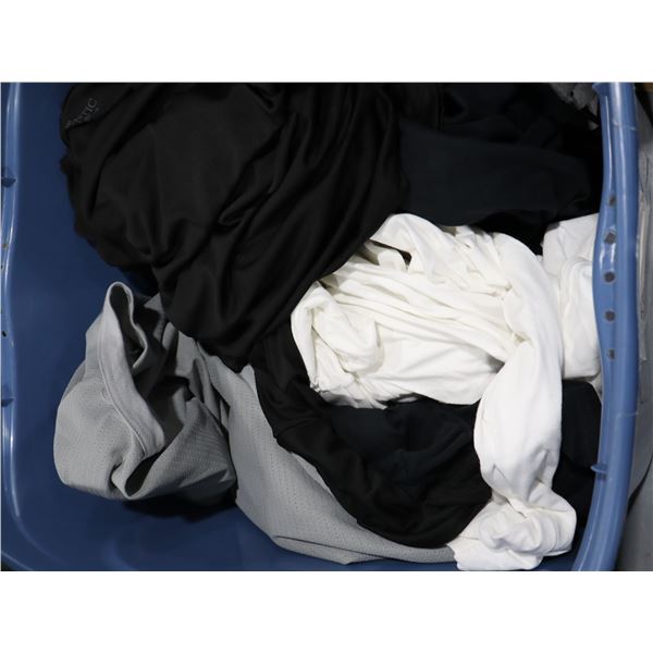 BIN OF ASSORTED LONG-SLEVE SHIRTS