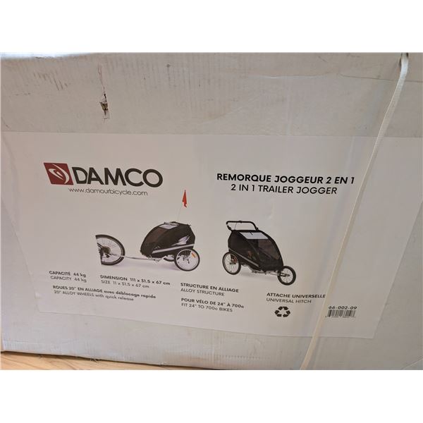 DAMCO 2-IN-1 JOGGER/BIKE TRAILER #66-002-09
