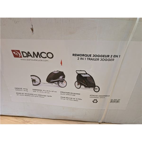 DAMCO 2-IN-1 JOGGER/BIKE TRAILER #66-002-09
