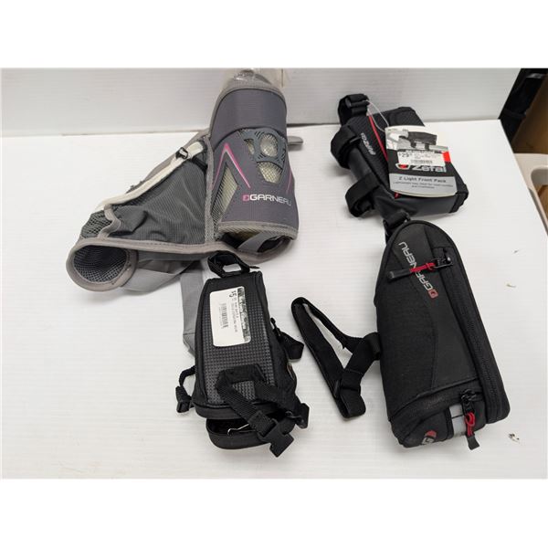 LOT OF 5 ASSORTED BIKE POUCHES