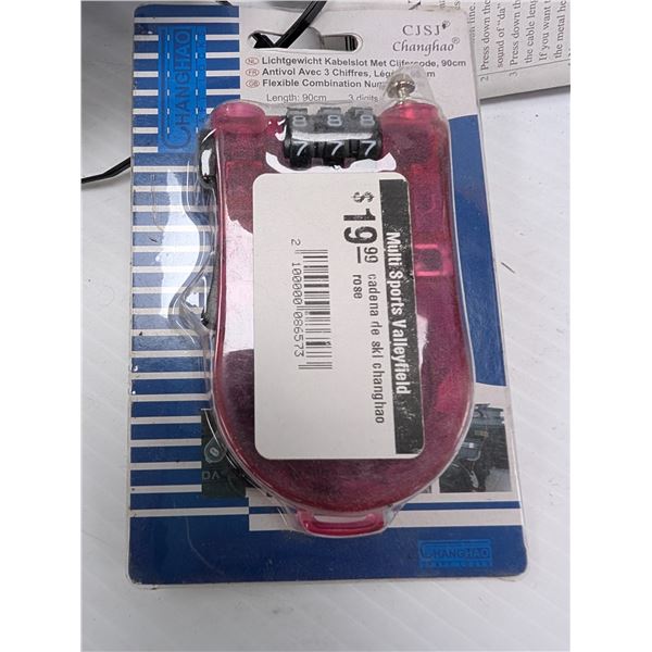 CHANGHAO CABLE COMBINATION LOCK 90cm -PINK