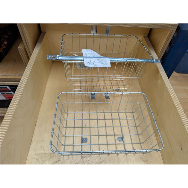 LOT OF 2 ASSORTED BIKE BASKETS