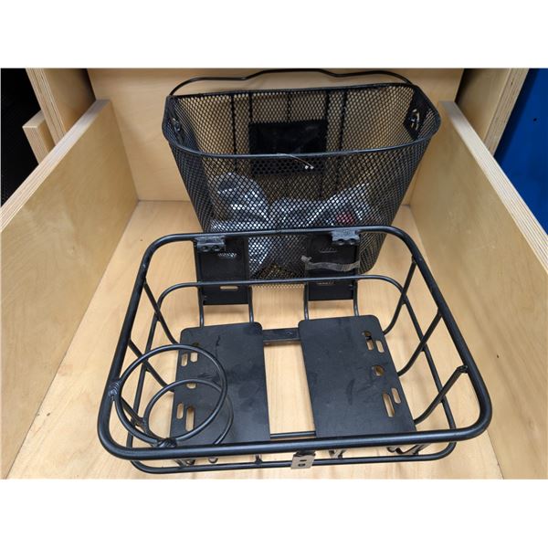LOT OF 2 ASSORTED BIKE BASKETS